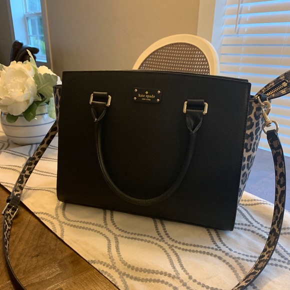 kate spade Handbags - Kate Spade leopard trimmed leather purse